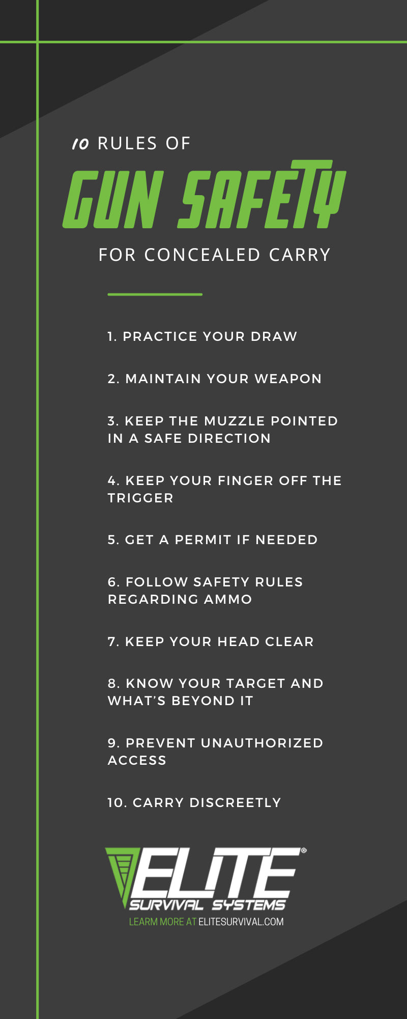 10 Rules of Gun Safety for Concealed Carry