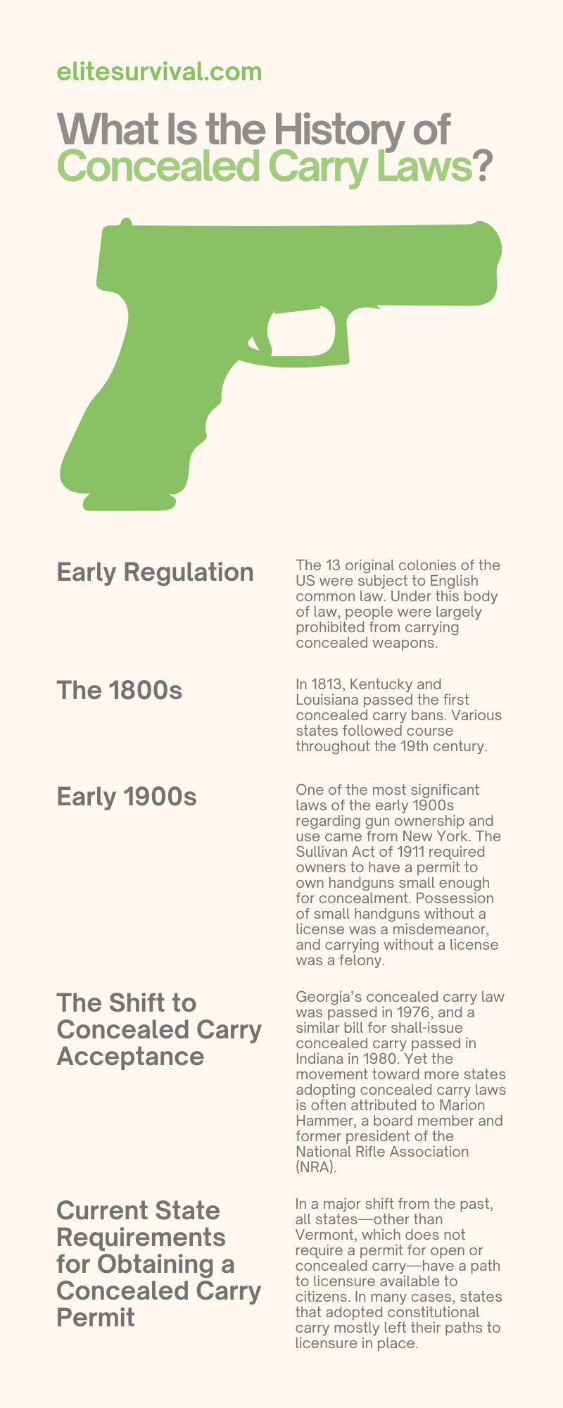 What Is the History of Concealed Carry Laws?