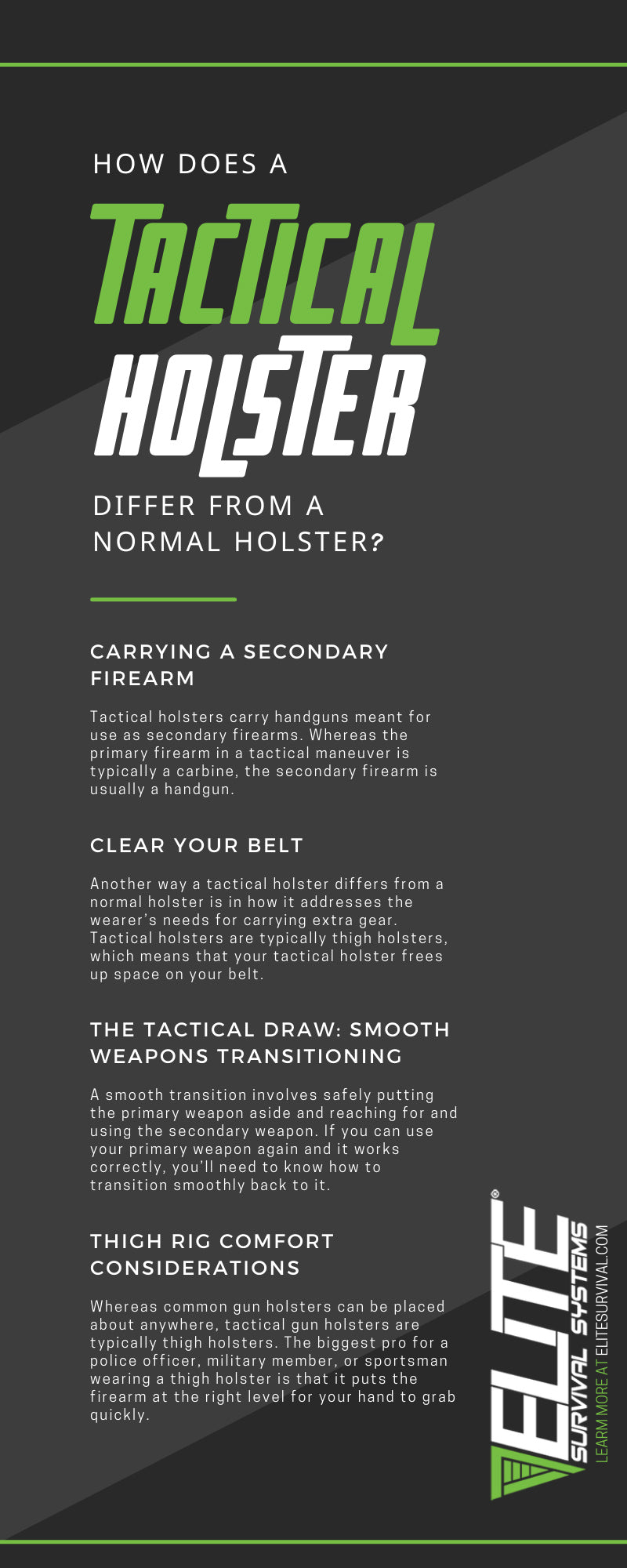 How Does a Tactical Holster Differ From a Normal Holster?