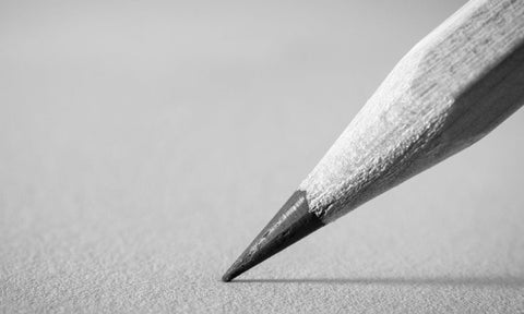 Close up of a sharpened lead pencil