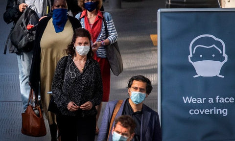 Facemasks in public in the uk