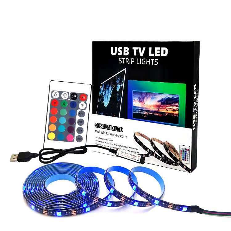 Pegajoso taza Oblongo RGB 5050 SMD LED STRIP LIGHTS USB TV AND AMBIANCE – MB Bright