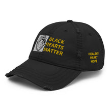 Load image into Gallery viewer, Black Hearts Matter Distressed Dad Hat
