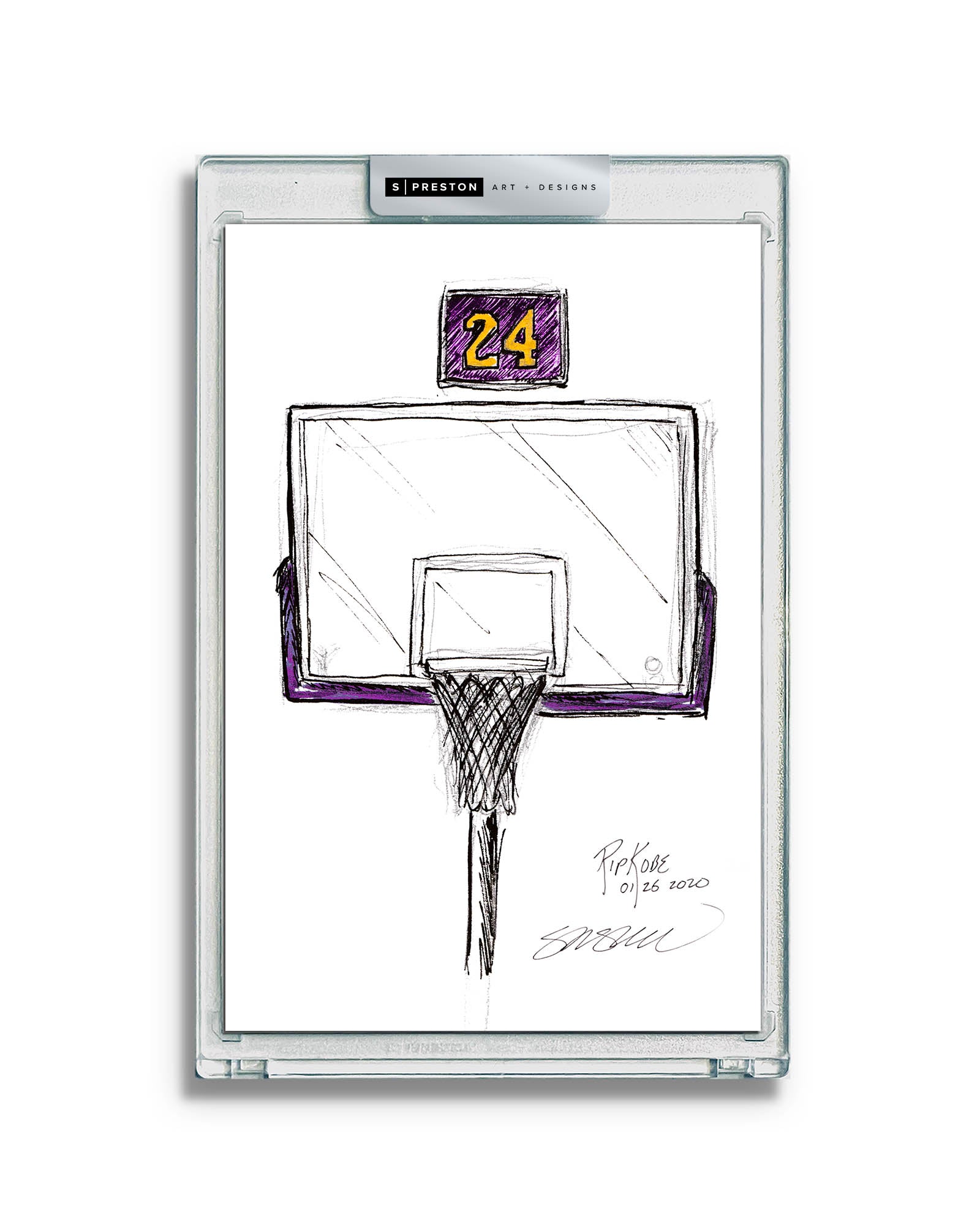 Remembering Mamba Tribute Sketch Slab - S Preston Art  Designs product image