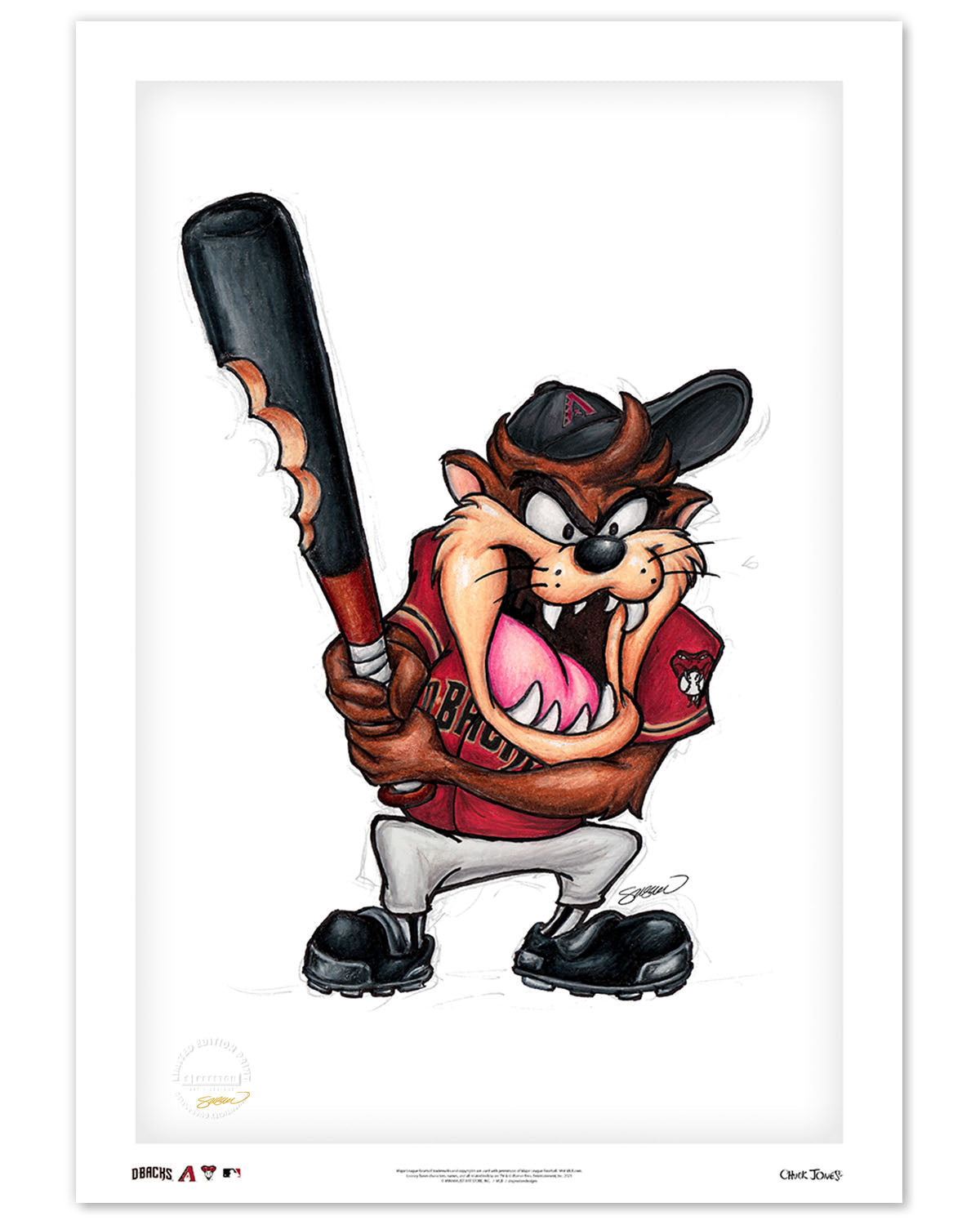 Tasmanian Devil x MLB - St. Louis Cardinals by S. Preston Art