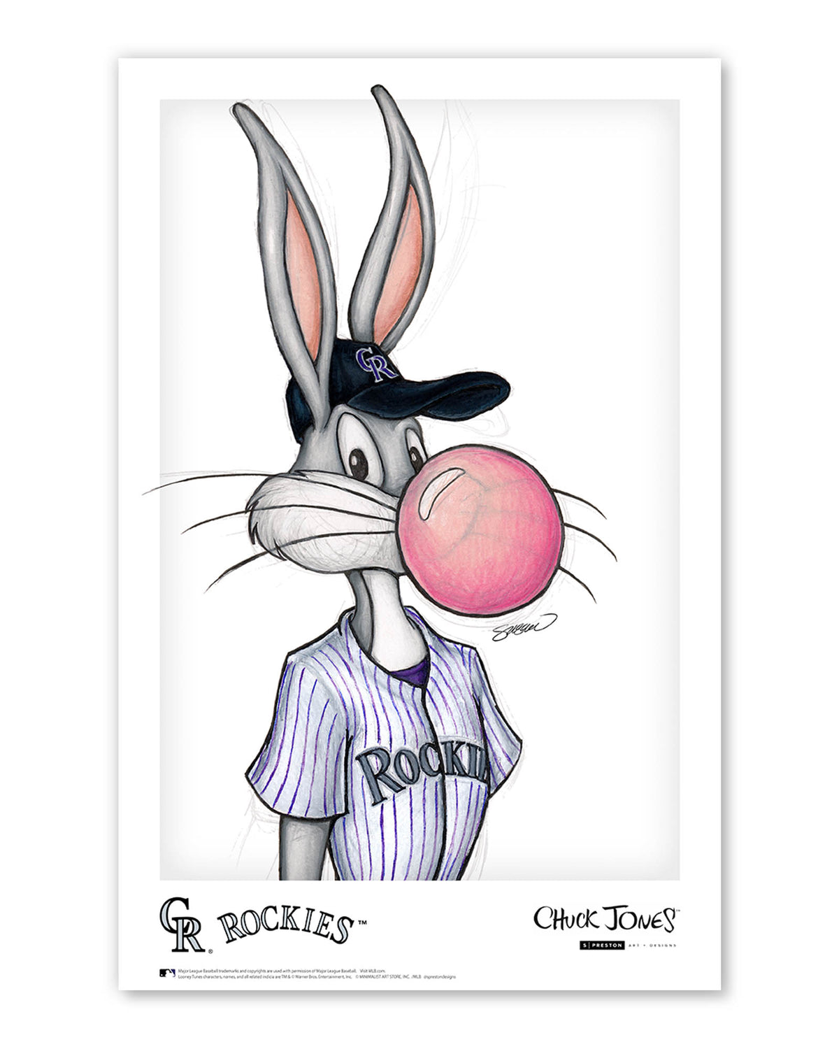 Bubblegum Bugs Bunny x MLB - Padres by S. Preston – S. Preston Art