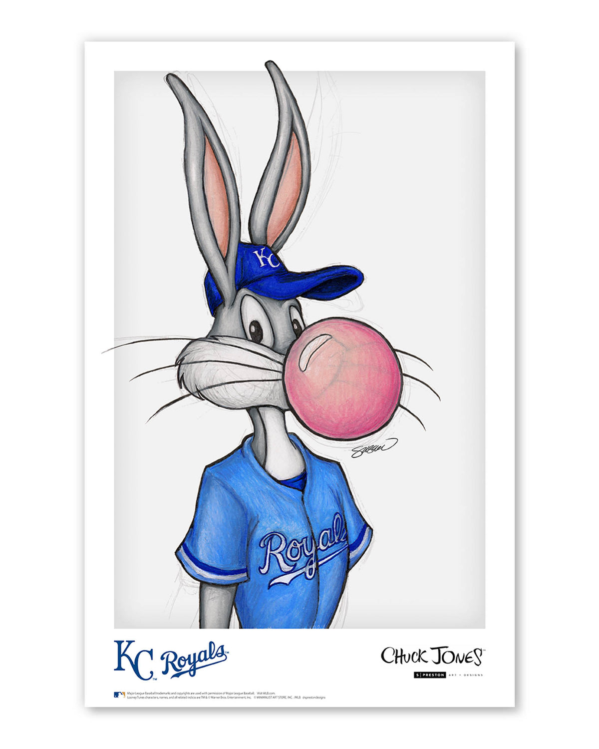 Bubblegum Bugs Bunny x MLB - Detroit Tigers by S. Preston Art Print – S.  Preston Art + Designs