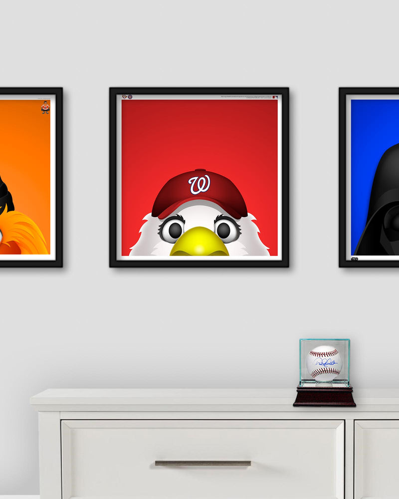 Minimalist Blooper Square Poster Print Atlanta Braves Mascot S