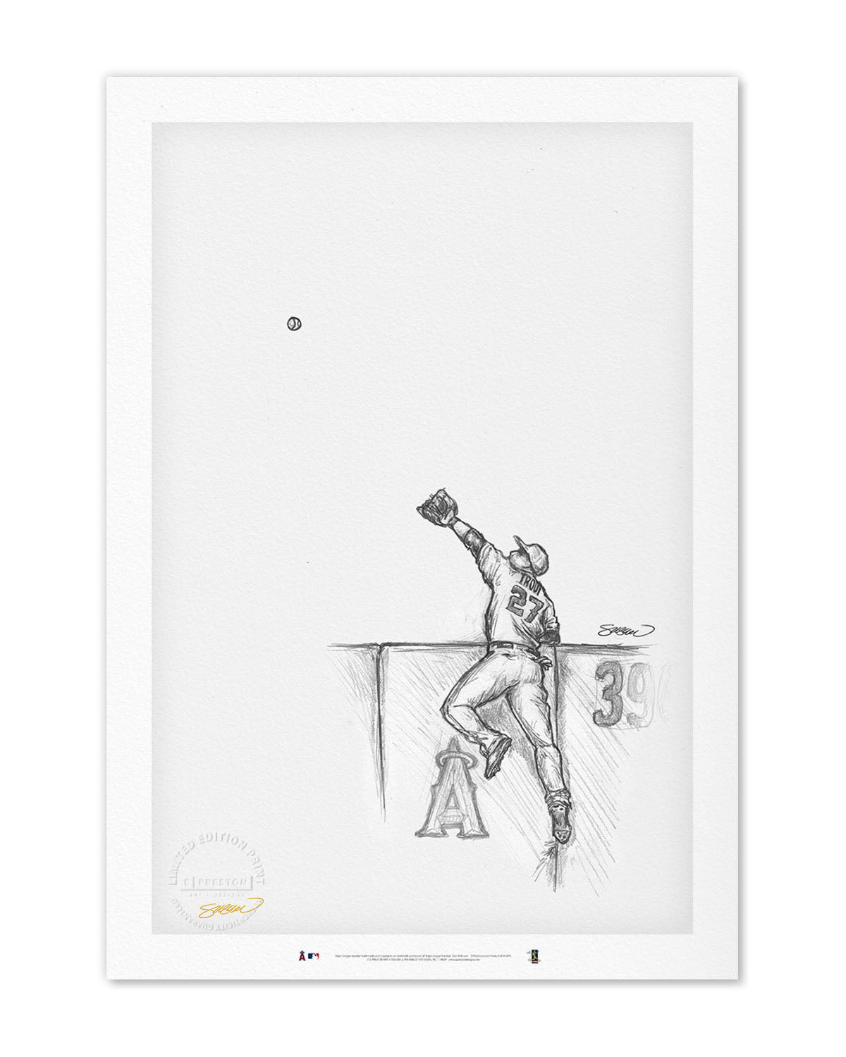 2023 MLB London Series Sketch Limited Edition Art Prints – S