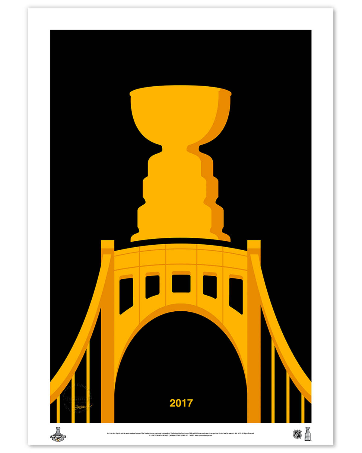 S. Preston Art + Designs Minimalist 2020 World Series Trophy On