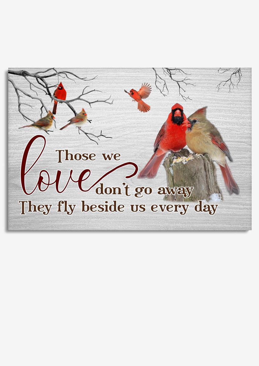 Cardinal They Fly Beside Us Everyday Memorial Canvas Wall Art Home Sig Aeticon