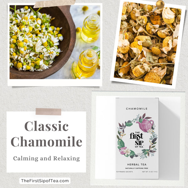 A serene image featuring chamomile, a gentle herb celebrated for its health benefits. Chamomile, known for its calming properties, is displayed in a soothing herbal tea. The delicate white flowers offer relaxation, aiding in sleep and promoting digestive wellness. Embrace the natural goodness of chamomile for a serene and nurturing addition to your well-being routine.