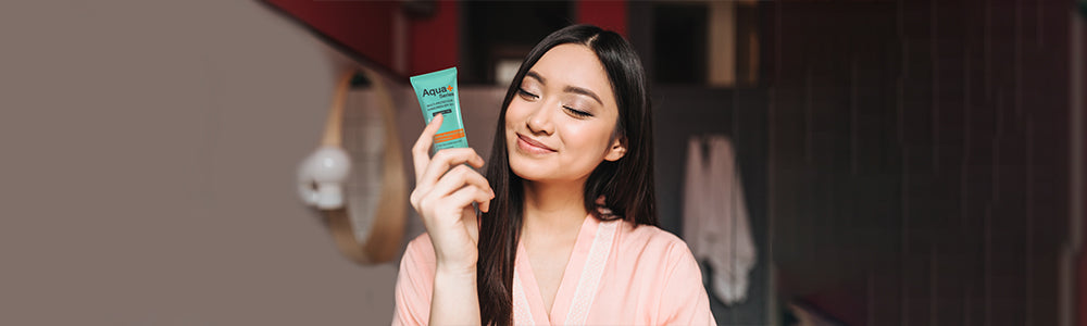 Aqua+ Series Multi-Protection Sunscreen SPF 50+ Merupakan sunscreen yang memberikan perlindungan menyeluruh dengan kandungan antioksidan alami.