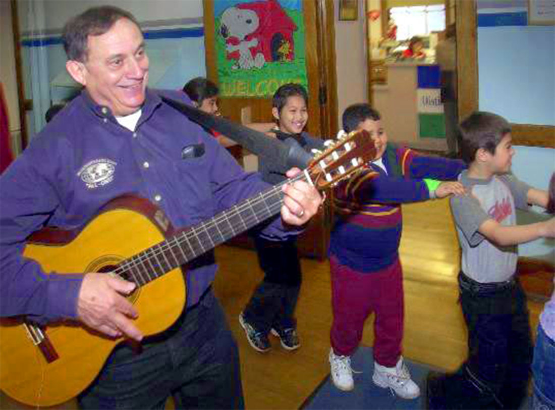 Uncle Ralph playing his guitar.