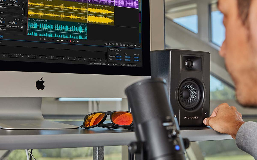 M-Audio BX3 - Monitores de estudio de 3.5 pulgadas, altavoces de PC HD para  grabación y multimedia con software de producción de música, 120 W, par.