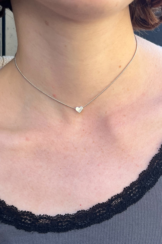brandy melville gemstone heart necklace｜TikTok Search
