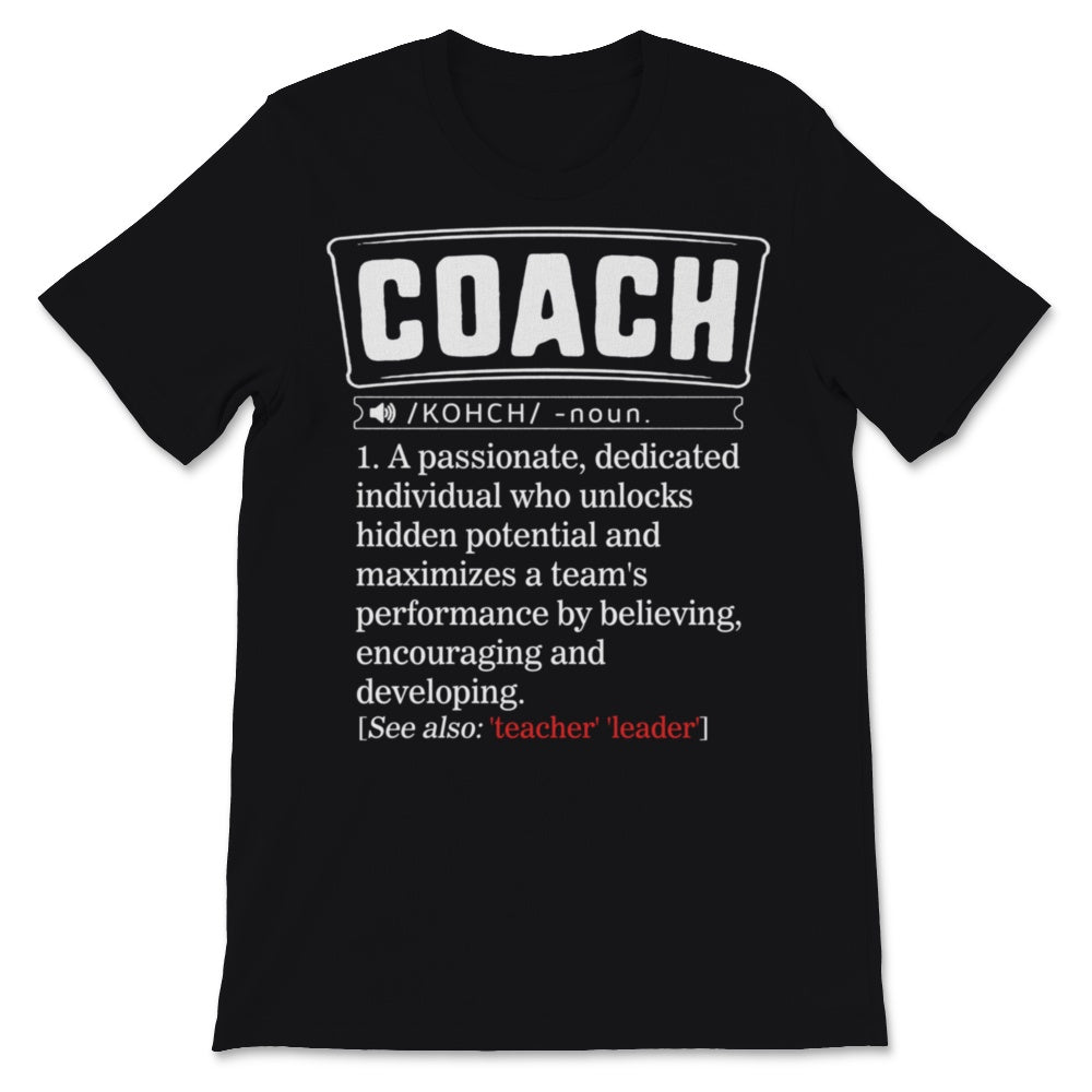 Coach Shirt Cute Sport Health Coach Definition Gym Coaching Teacher – VOYYV
