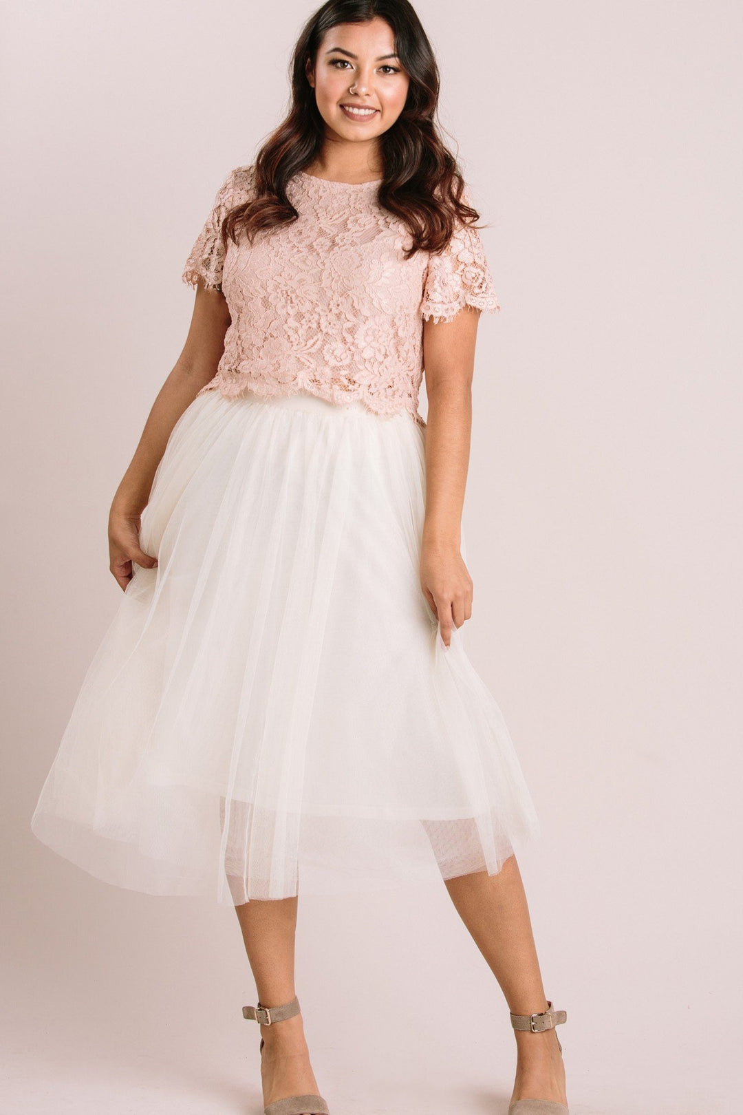 Tulle Midi Skirt Eloise Morning Lavender Online Boutique 