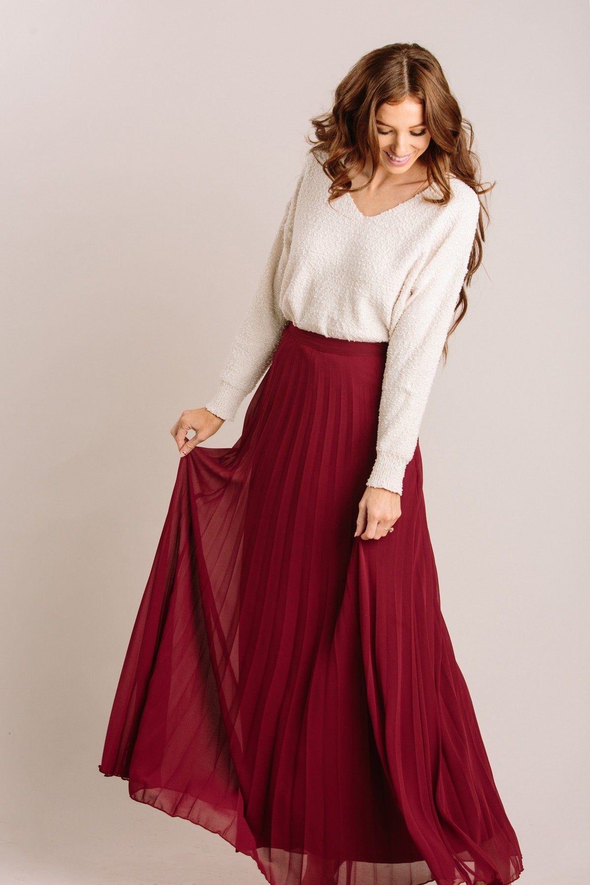 pleated maxi skirt near me