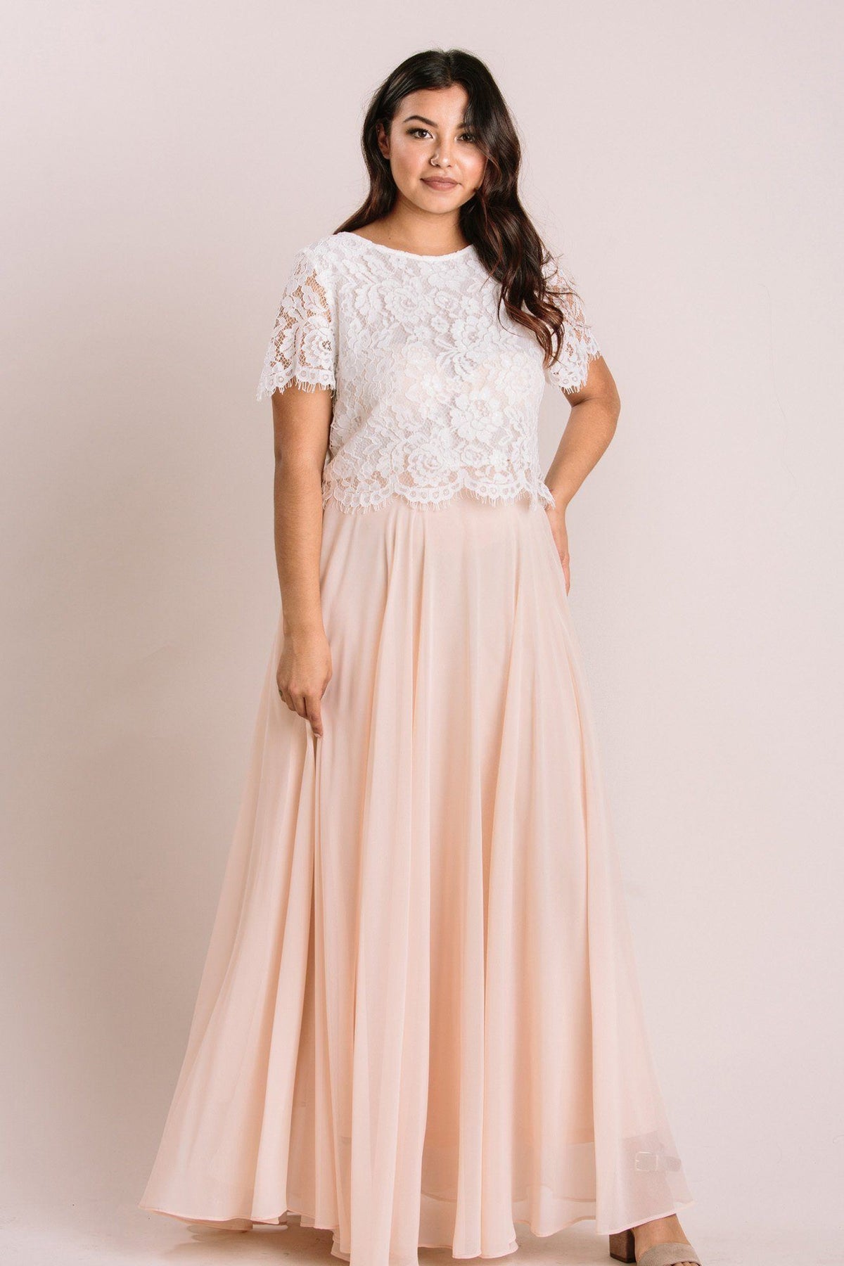 maxi skirt pink