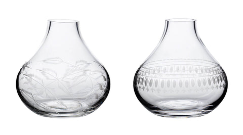 A small vase with fern design, £26. A small vase with ovals design, £26.
