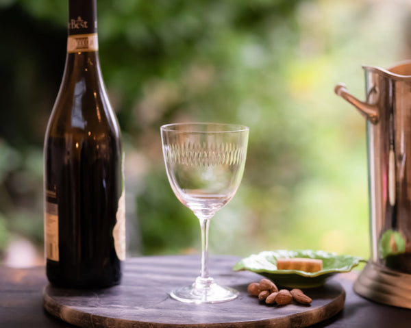 Etched Fern Crystal Wine Glasses- the Vintage List, House of Modern Vintage  NOLA
