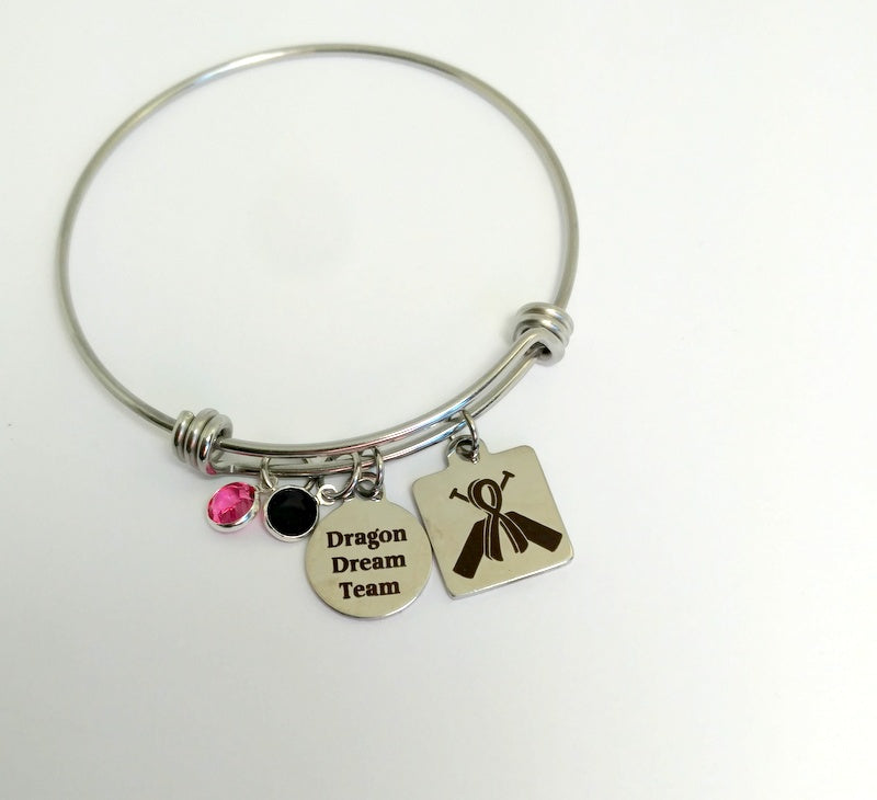 Personalized Dragon Boat Racing Team Bangle Bracelet  by Bling Chicks - D000
