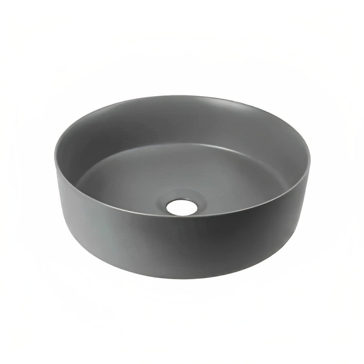 INSPIRE RADIUS ROUND BASIN MATTE WHITE AND BLACK 355MM | Austpek Bathrooms