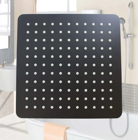 INSPIRE TARANTO S/S SHOWER HEAD SQUARE 250MM MATTE BLACK