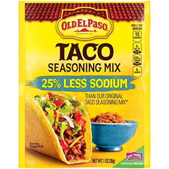 25% Less Sodium Taco Seasoning Mix - Old El Paso