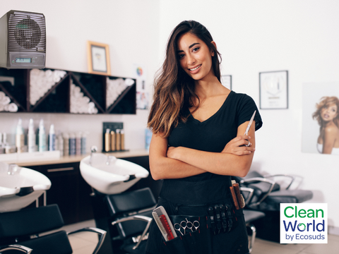 Greentech Environmental Air Purifier in Hair Salon in Canada