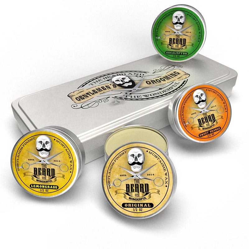 Picture of Moustache Wax 4 Tin Giftset