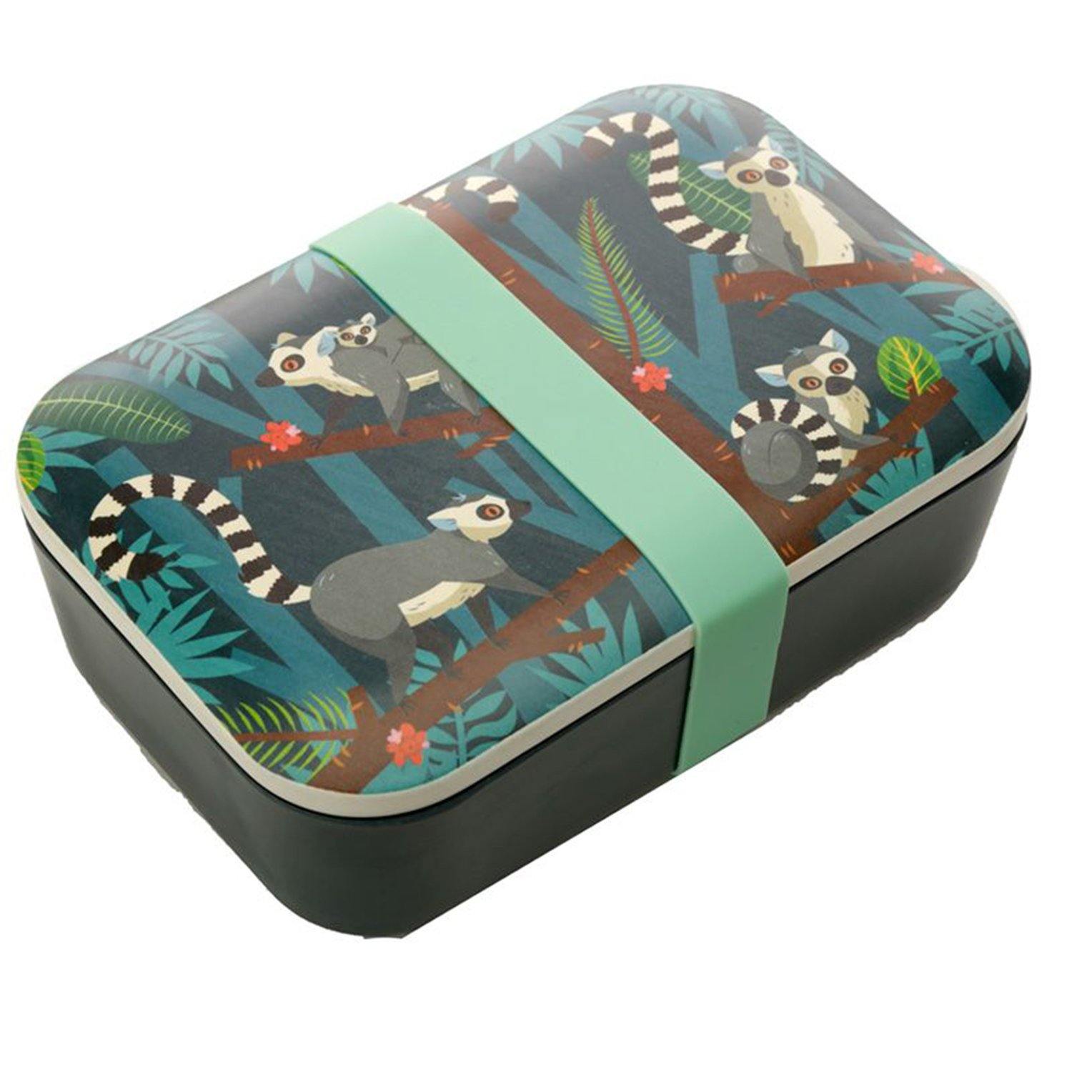 Picture of Lunch Box Lemurs In The Night Jungle- Bamboo Reusable