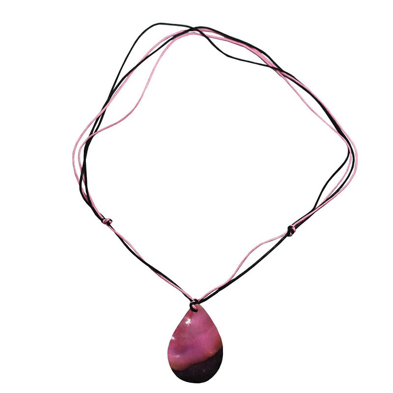 Picture of Teardrop Shell On Pink Necklace