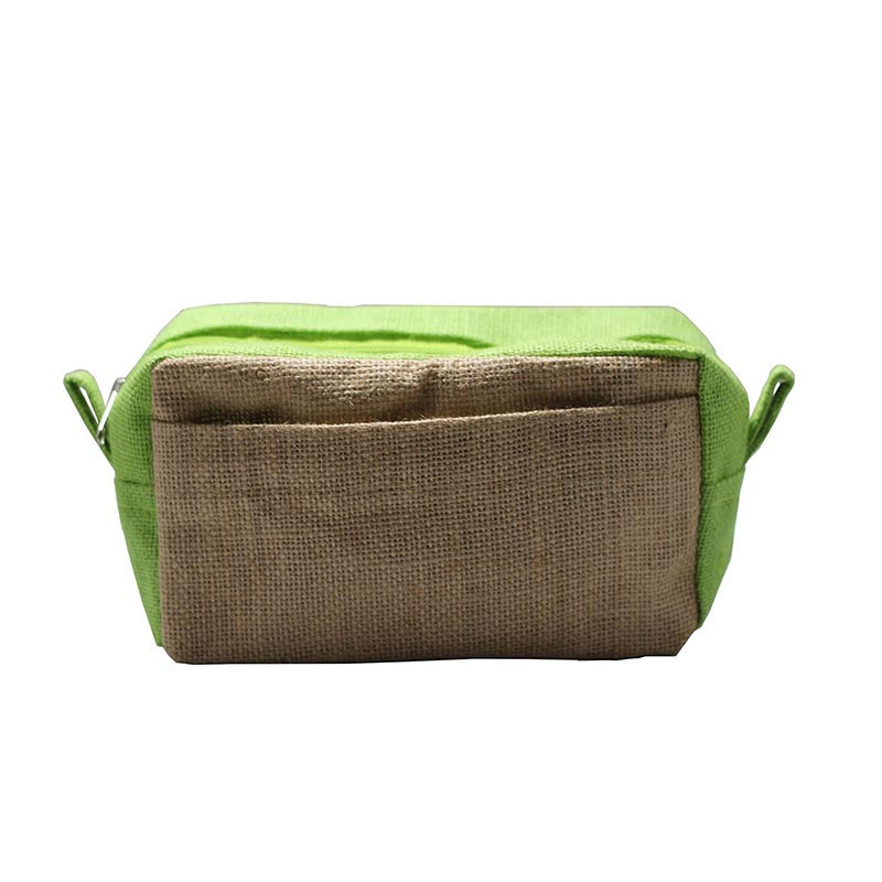 Picture of Jute Toiletry Bag - Natural & Green