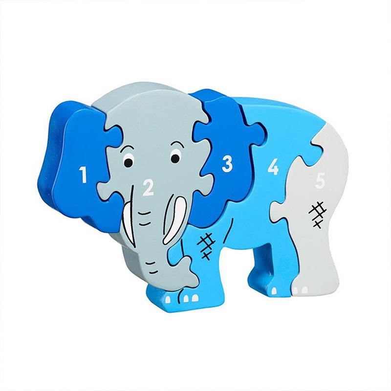 Picture of Number Jigsaw Puzzles 1-5 elephant