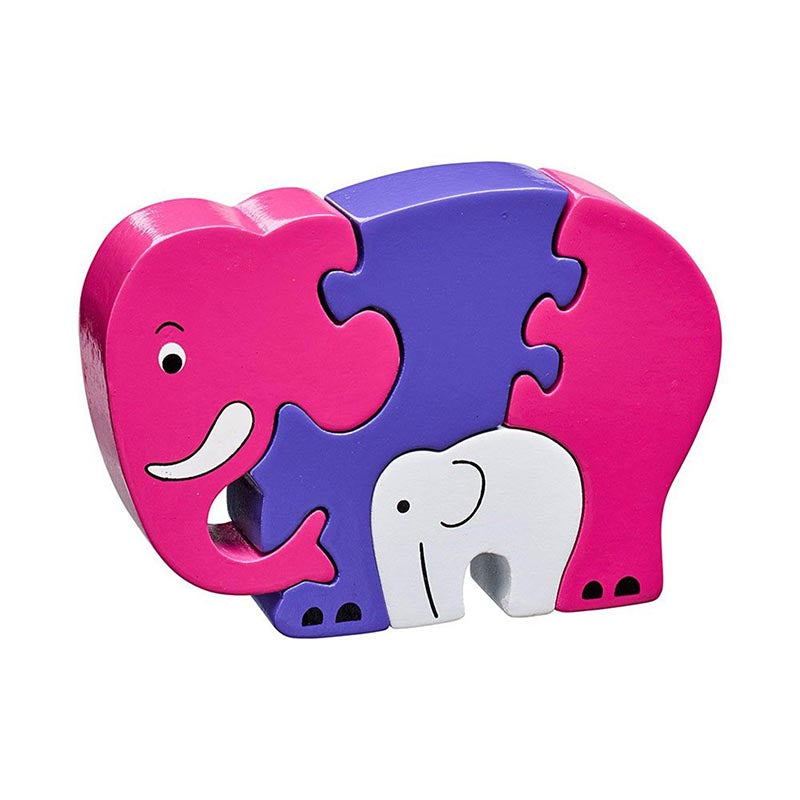 Picture of Simple Jigsaw Puzzle - Pink Elephant & Calf