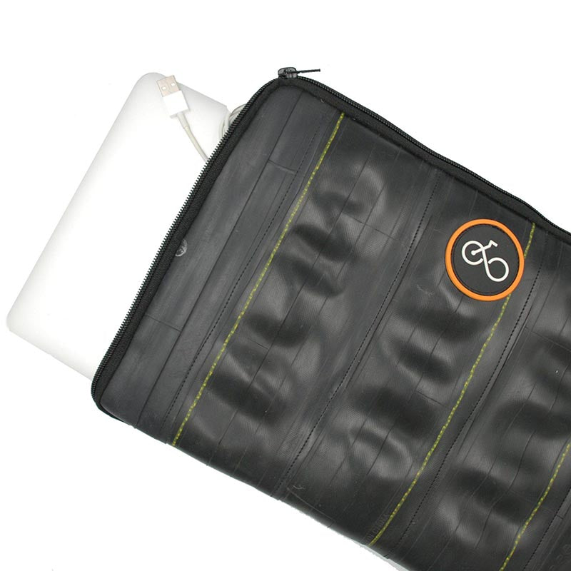 Picture of Upcycled Bicycle Inner Tube Laptop Case- The Kuphunzira