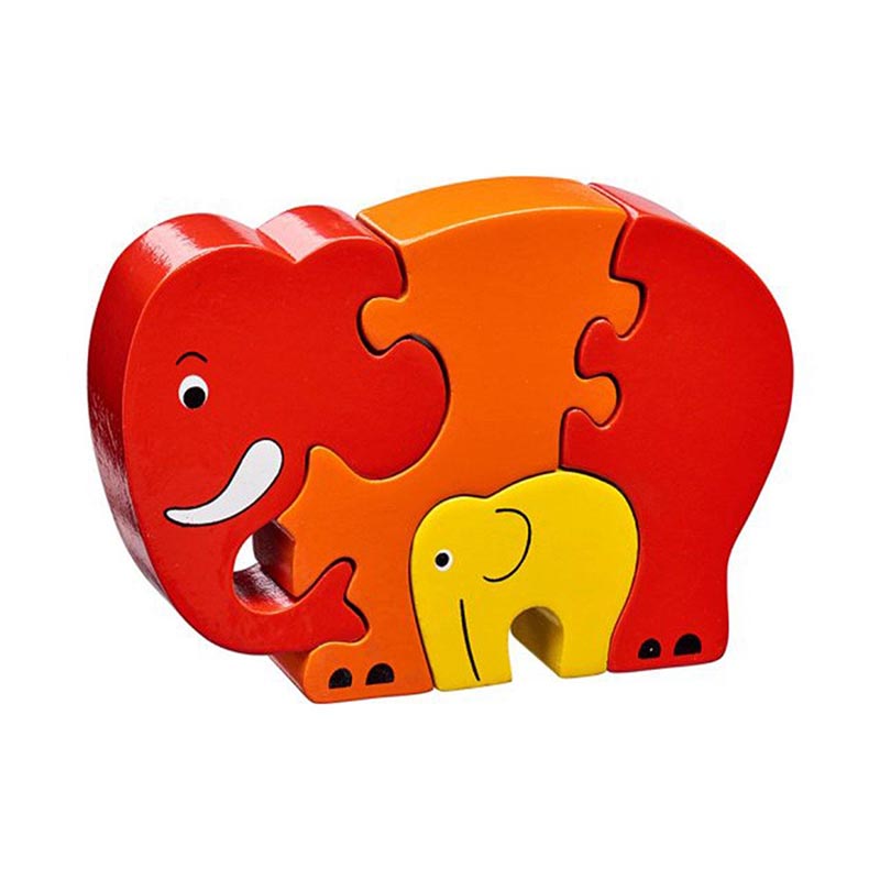 Picture of Simple Jigsaw Puzzle - Red Elephant & Calf