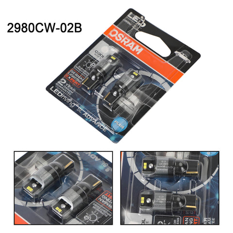 2x Für OSRAM 2980CW Auto Zusatzbirnen LED W5W 12V1.5W W2.1x9.5d Generi –  oonooo