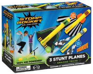 Stomp Rocket Stunt Planes  Set (3 planes, stand, stomp pad)