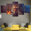Butterfly and the Tiger-PRINTS-Ole Canvas-medium-Print Only (Rolled)-Ole Canvas