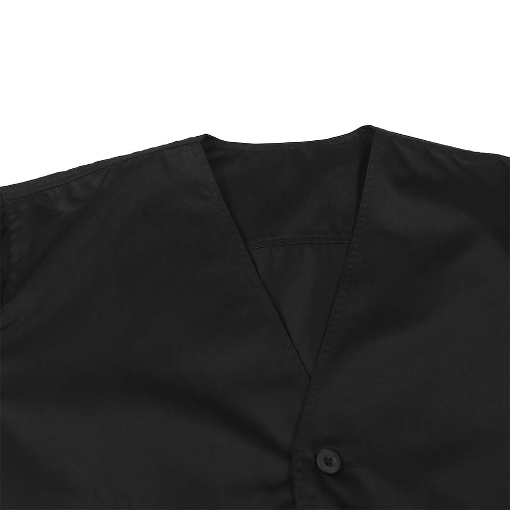 No Collar Jacket Essential In Black