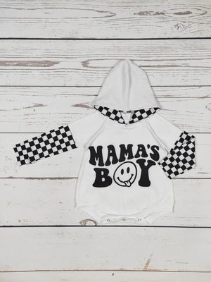 Mama's Boy Black Gingham Romper - EllaRose Boutique