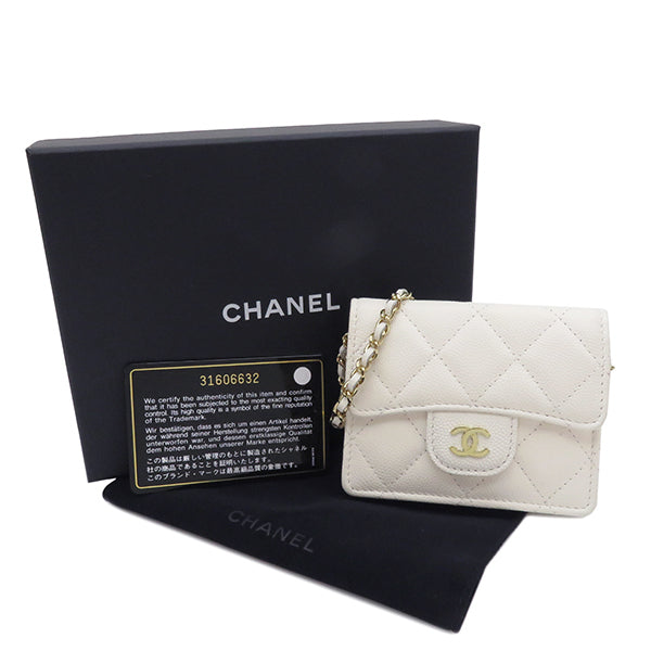 新作 大人気CHANEL シャネル クラシック バッグ ポーチ クラッチ 白