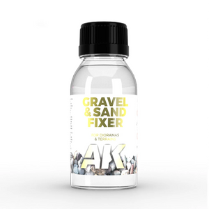 AK Interactive: Gravel and Sand Fixer (100ml Bottle) - Over the Brick