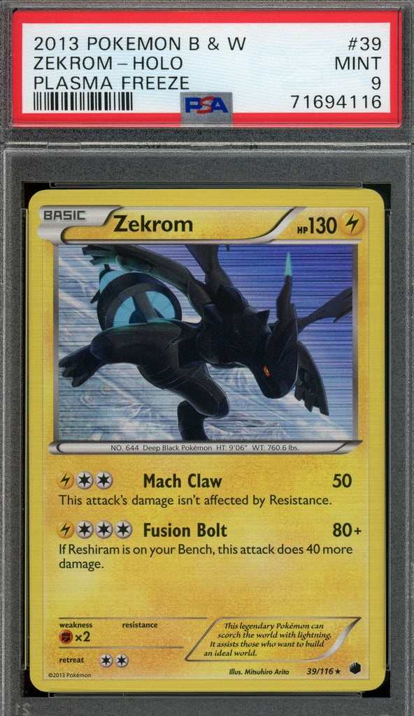 Over the Brick – Pokémon - Zekrom Holo, Plasma Freeze #39 PSA 8