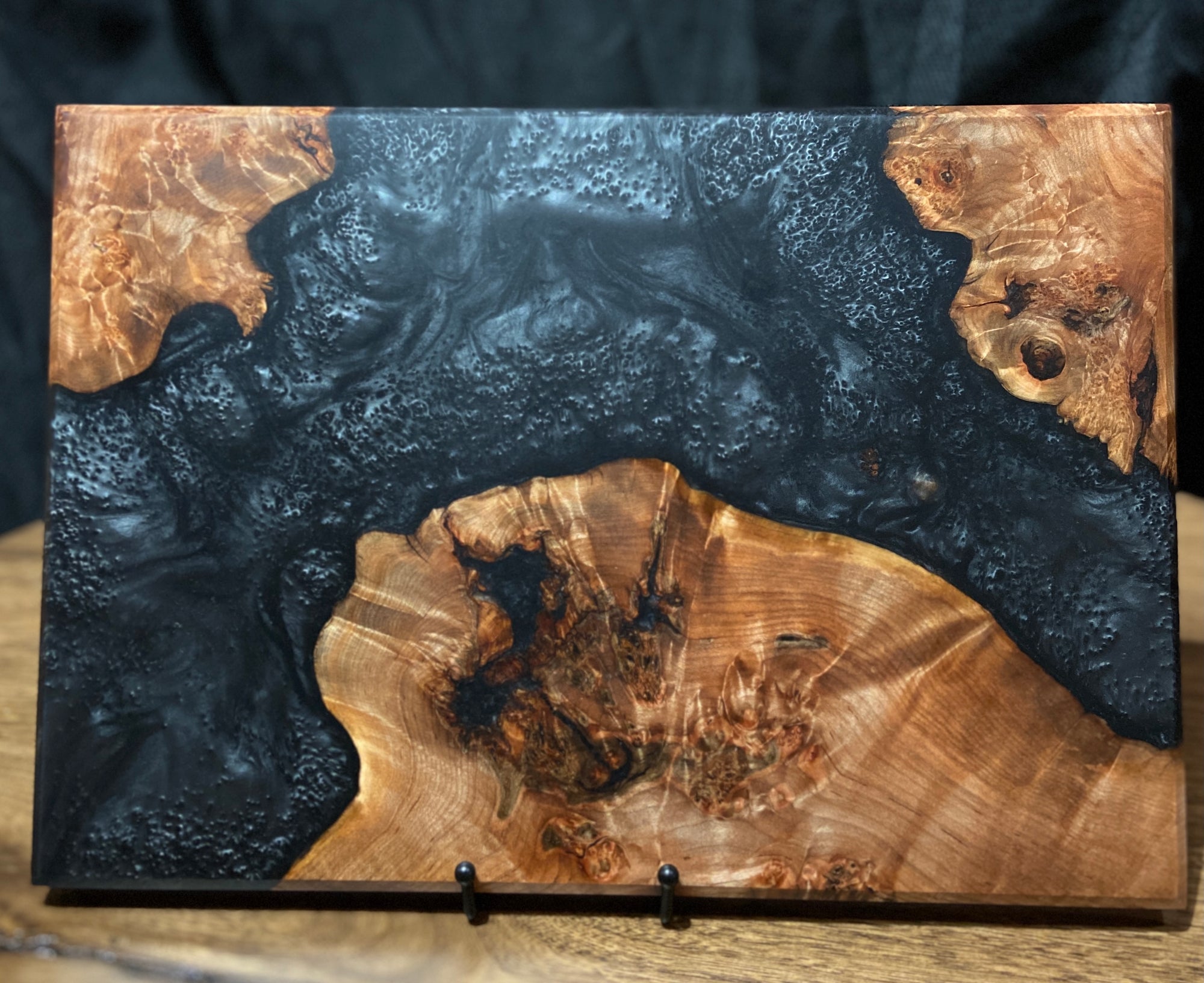 Hand Crafted Serving Board- Charcuterie Board- Natural Wood Server- Spalted  Maple- Burl- Cutting Board by Kentucky LiveEdge