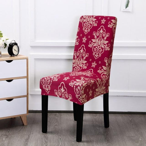 red dining room chair covers