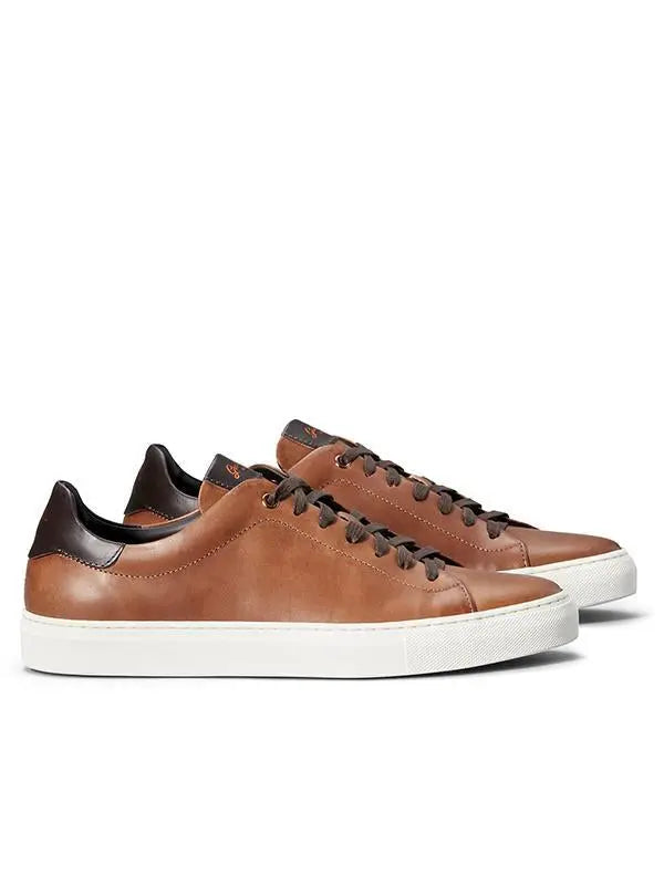 Men's Good Man Brand Legend Lo Brown Vachetta Leather Casual Sneakers US 8.5